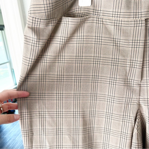 Lane Bryant Pants Women's 24 Plaid Wide Leg Cropped Slacks NWT Academia Preppy - Picture 4 of 9